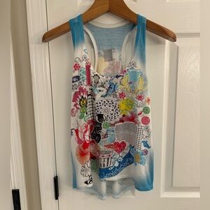 Lucky in Love Multicolor Graphic Tank Top